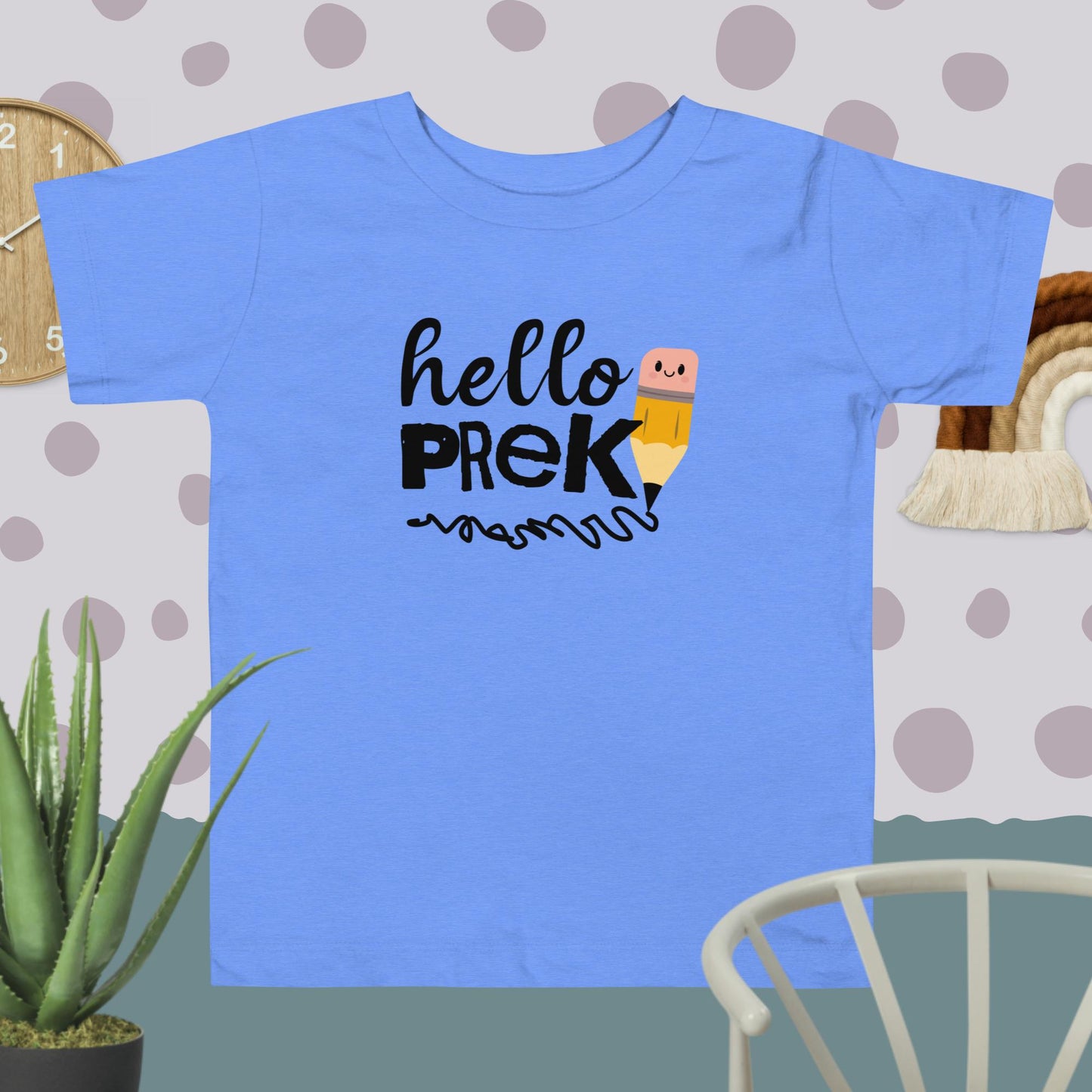 3T-5T "Hello PreK" Back to school Back 2 School new grade level shirt