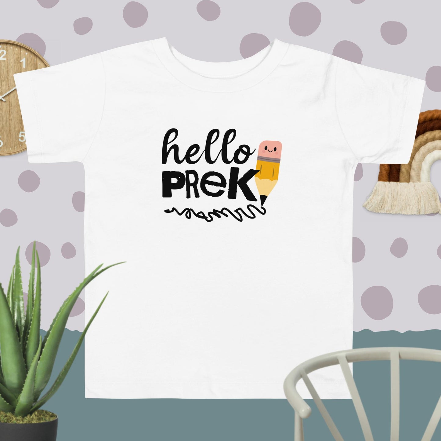 3T-5T "Hello PreK" Back to school Back 2 School new grade level shirt