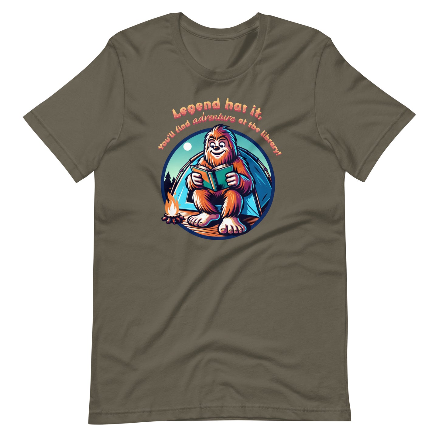 ADULT "Legend Has It, You'll Find Adventure at the Library" Summer Reading Adventure Library Worker Librarian Media Specialist Unisex t-shirt tshirt