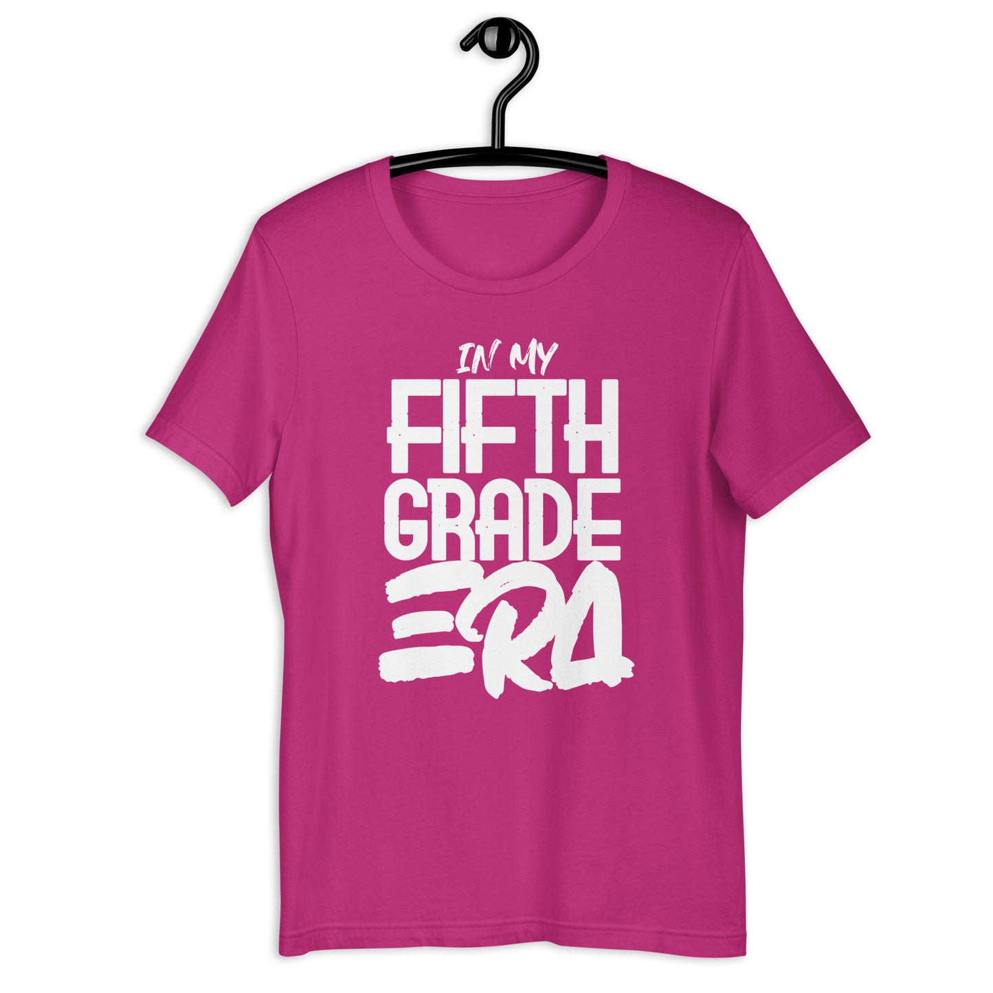 ADULT SIZE Student "In my FIFTH GRADE ERA" Back to School Back 2 School New School Year New Grade Level Tee T shirt