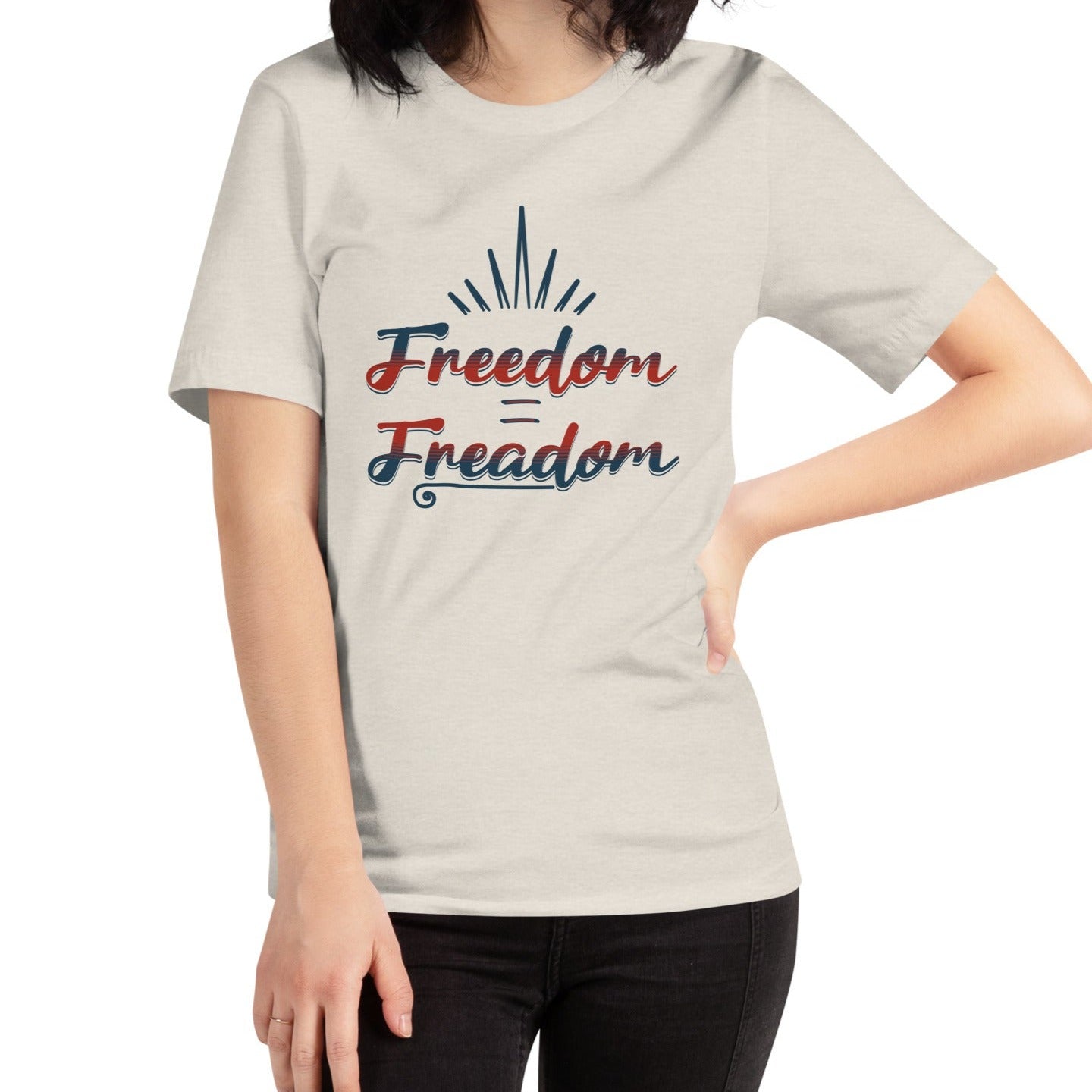 ADULT "Freedom equals fREADom" Patriotic July 4th 1st Amendment Summer Reading Library Librarian Unisex t-shirt tshirt