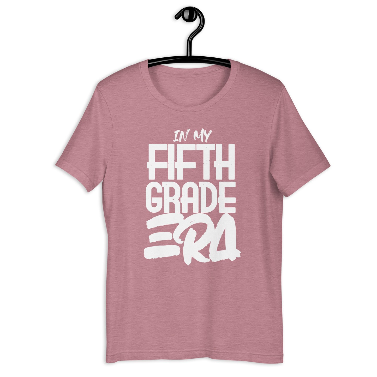 ADULT SIZE Student "In my FIFTH GRADE ERA" Back to School Back 2 School New School Year New Grade Level Tee T shirt