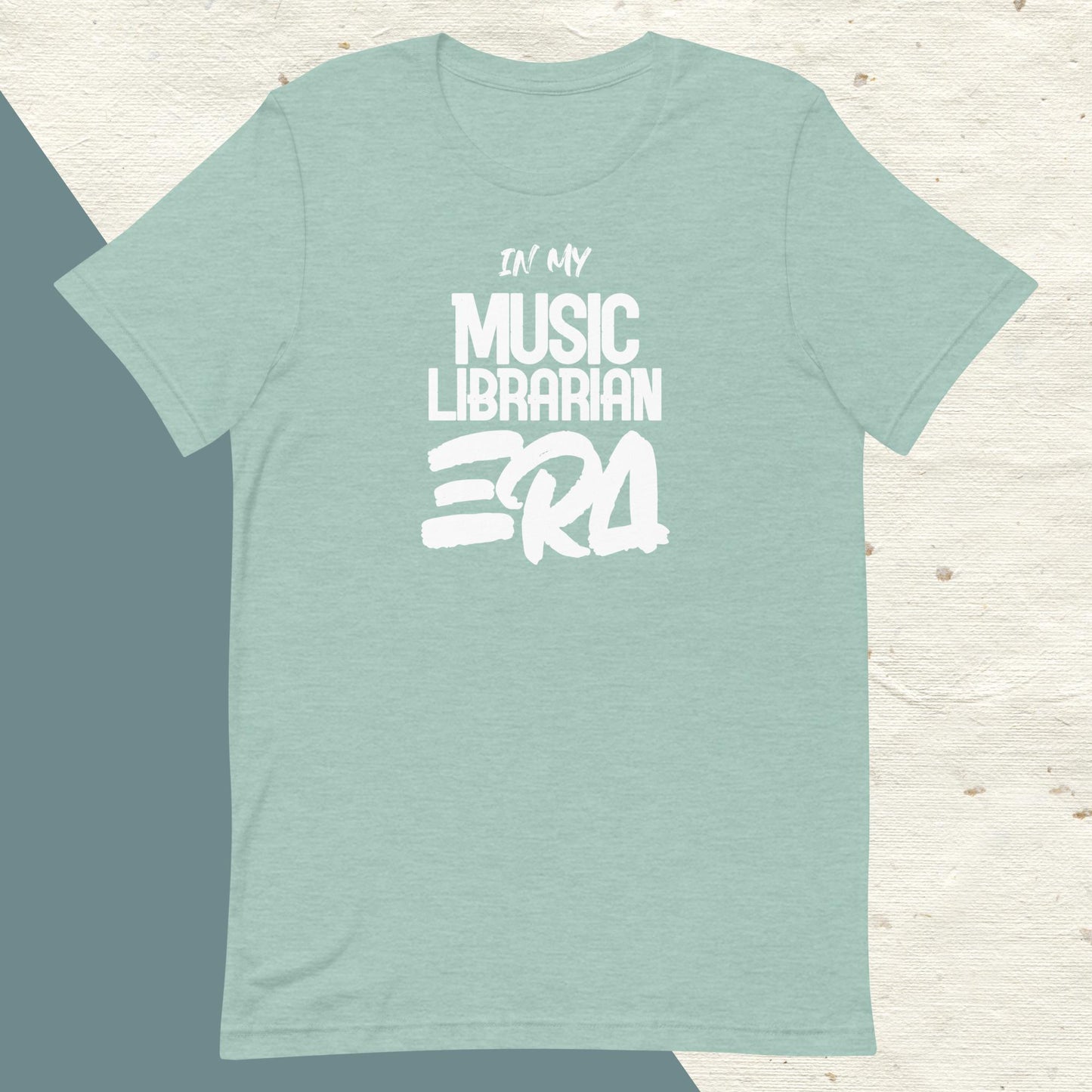 ADULT "In my MUSIC LIBRARIAN ERA" back to school academic music librarian tee t shirt