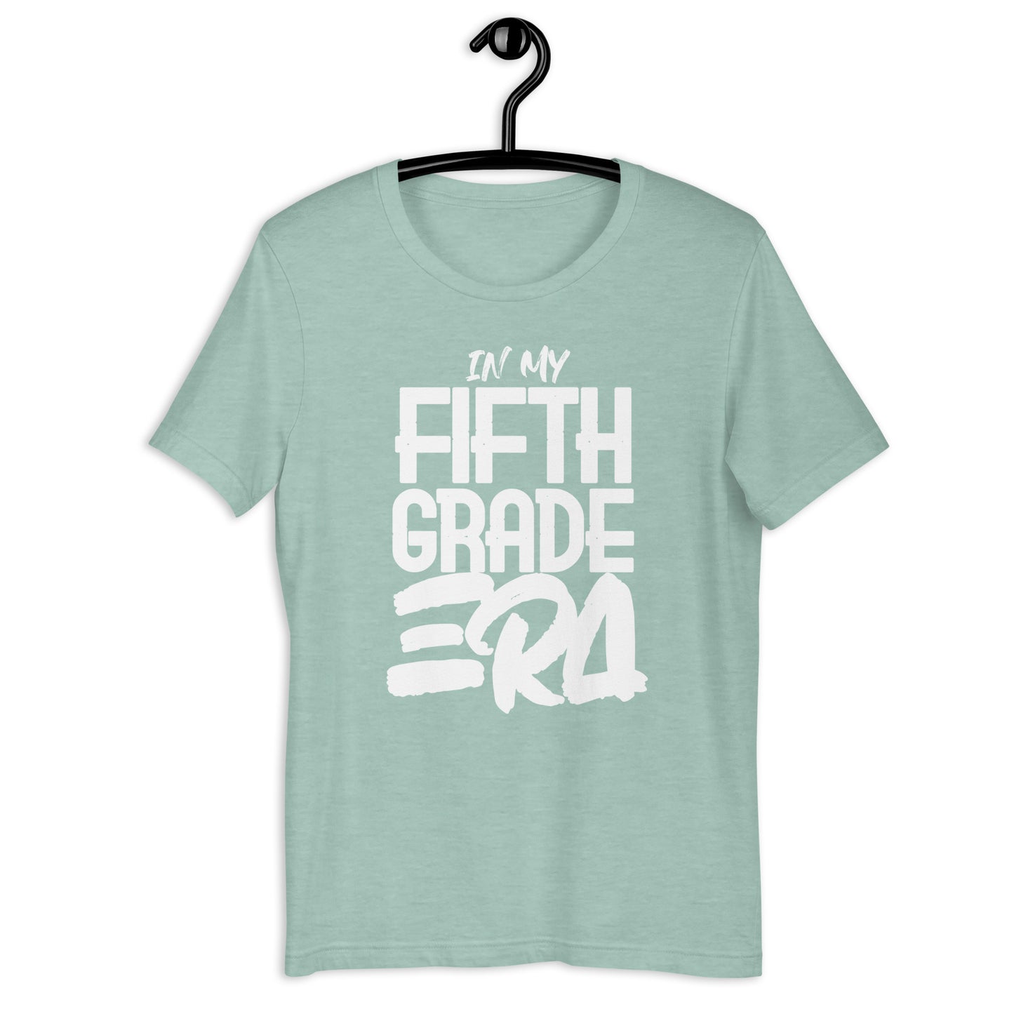 ADULT SIZE Student "In my FIFTH GRADE ERA" Back to School Back 2 School New School Year New Grade Level Tee T shirt