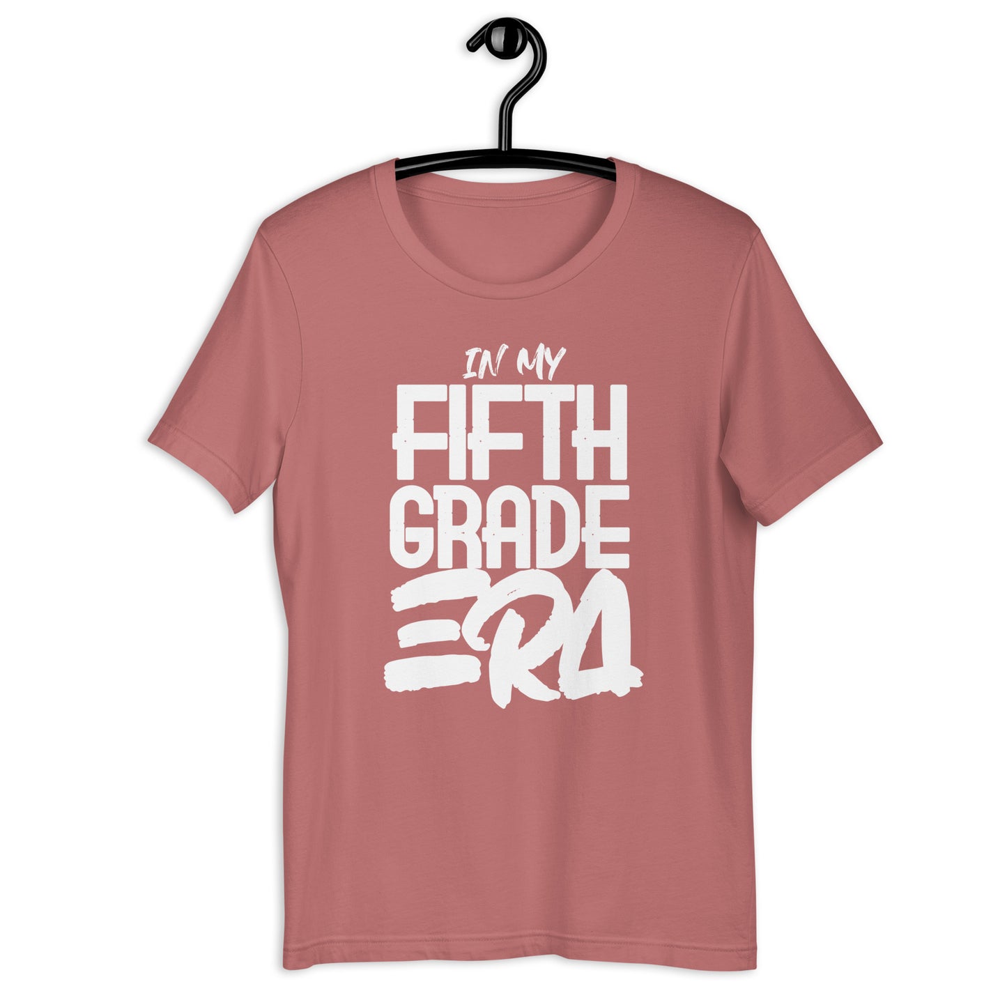 ADULT SIZE Student "In my FIFTH GRADE ERA" Back to School Back 2 School New School Year New Grade Level Tee T shirt