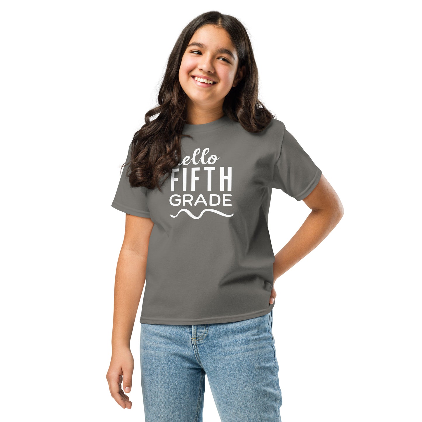 YOUTH "Hello 5th Grade" back to school back 2 school new grade level shirt