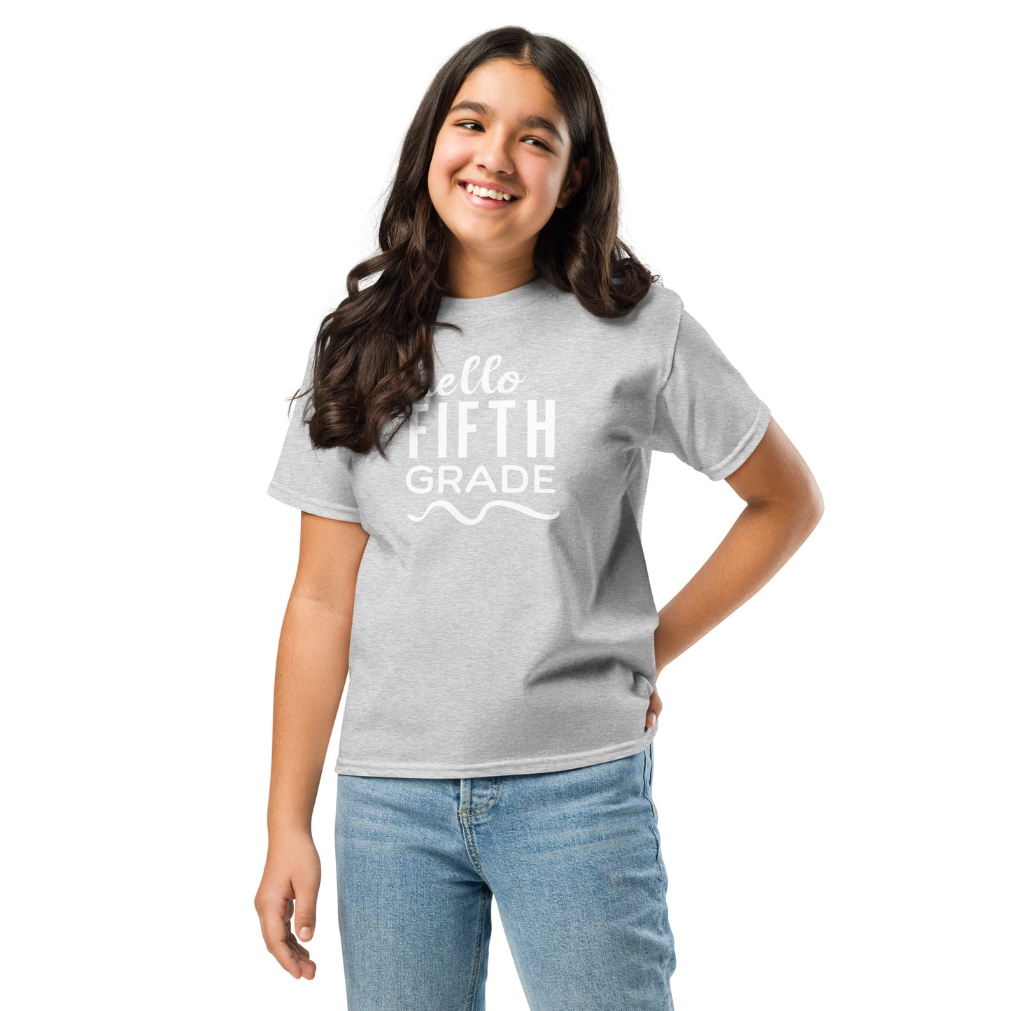 YOUTH "Hello 5th Grade" back to school back 2 school new grade level shirt